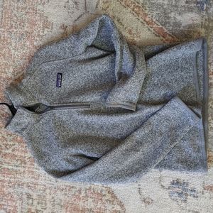 Patagonia Grey Zip Fleece Pullover Medium